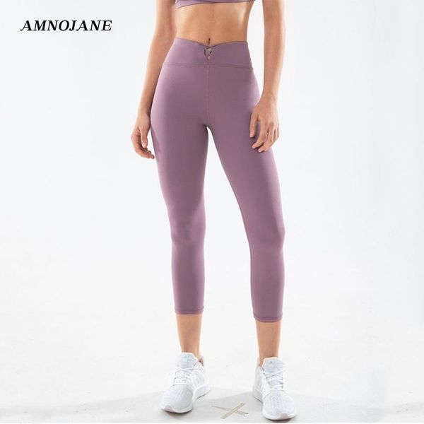 

sportlegging legging naked-feel workout gym yoga pants sport leggings women high waist hip bulifting fitness running tights, White;red