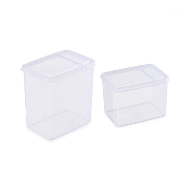 

storage bottles & jars 2pcs transparent box tanks cereal containers clear food saver keepers for kitchen rice grain