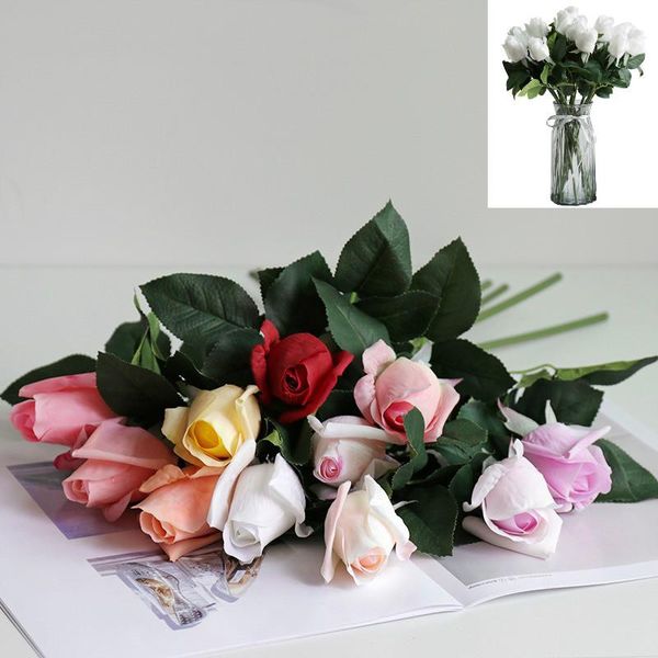 

decorative flowers & wreaths simulated moisturizing rose single hand-felt home decoration fake flower simulation