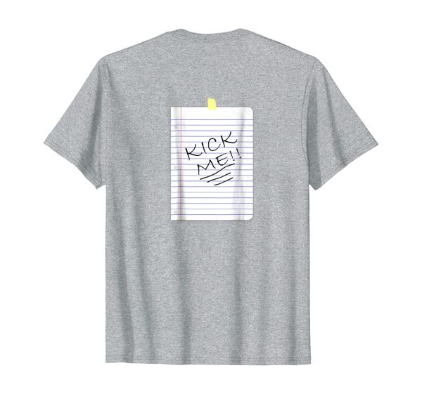 

kick me sign t-shirt (back of shirt), White;black