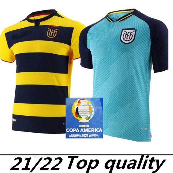 

ecuador soccer jerseys 2122 copa america valencia hincapie estupinan football jersey a.preciado plata estrada m.caicedo national team shirts, Black;yellow