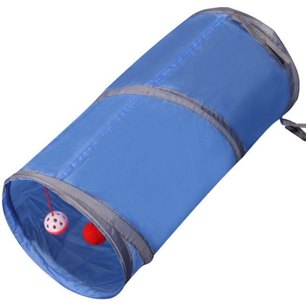 

small animal supplies funny pet cat tunnel 3 holes play tubes balls collapsible crinkle kitten toys puppy ferrets dog