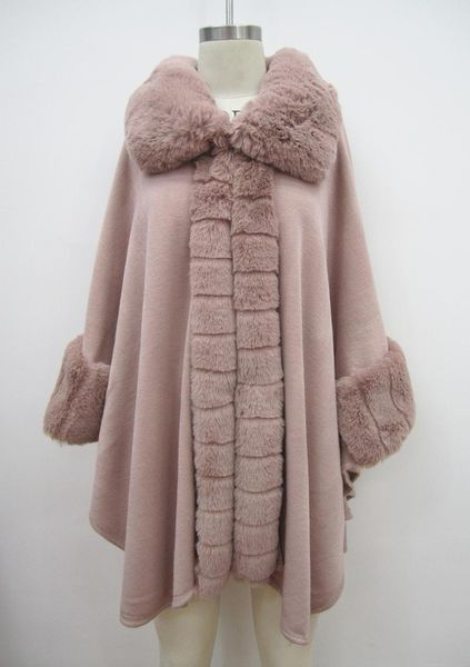 

scarves sanofi faux fur fashion cloak long shawl warm wrap, Blue;gray