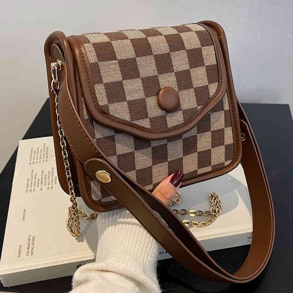 

minority design chessboard small bag women's 2021 new autumn and winter fashion versatile one shoulder messenger square