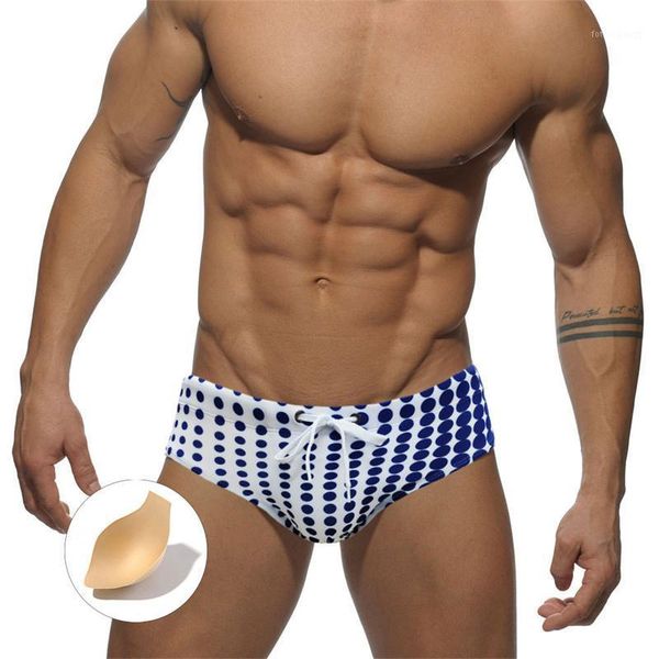 

underpants men underwear beach briefs men's swimwear low waist bikini shorts swimming gay mens swim trunks dot nylon, Black;white