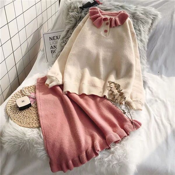 

2021 new lung autumn thick women's knitted shirt long sleeve sweater thin neck warm jumper pull femme 8uvl, White;black