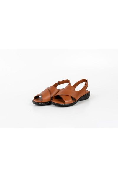 

sandals by74.436 leather orthopedic soft lady, Black