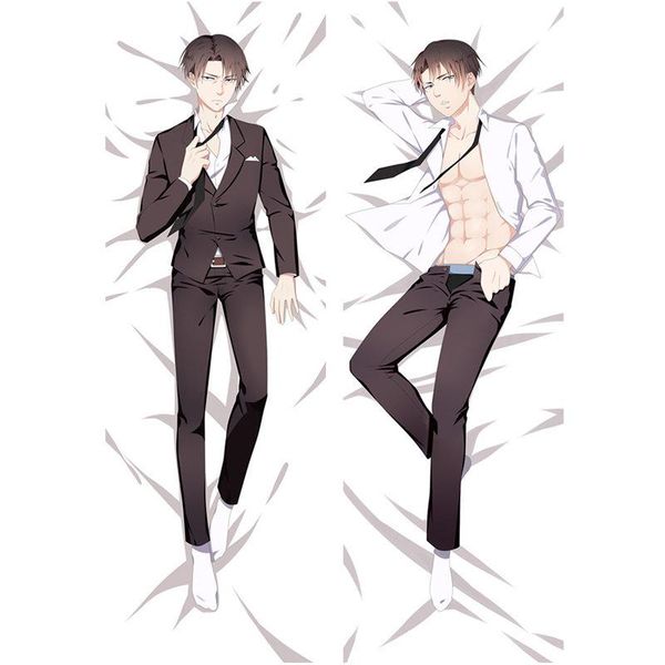 

pillow case anime shingeki no kyojin eren jaeger ackerman armin arler male cover hugging body pillowcase dakimakura