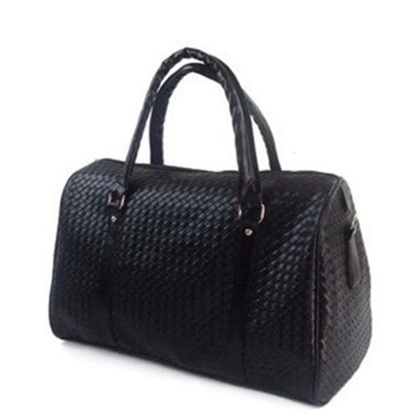 

hbp 2021 korean new men's fashion big portable messenger travel black woven shoulder bag large capacity