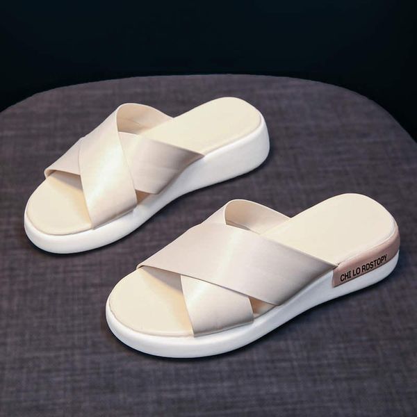 

slippers tennis air beach shoes platform women's house with rubber sole flip-flop women 2021 flip flops for, Black