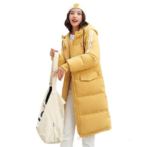 

thick 2021 new women winter hooded parka loose slim thicken keep warm luxurious long jacket 0oae, Black