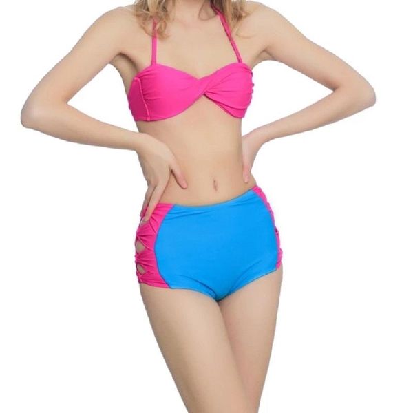 

women's swimwear bikini knitted hollow ribbon stretch swimming suit, White;black