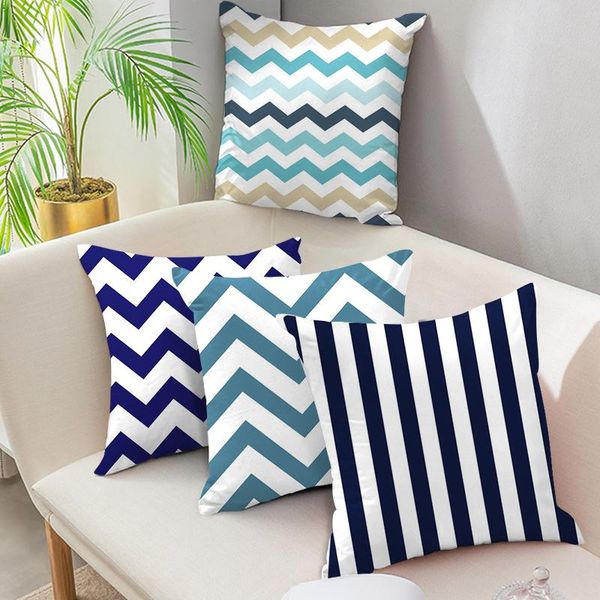 

cushion/decorative pillow fuwatacchi nordic geometric cushion covers mountain arrows cases for home chair sofa decor blue white pillowcases
