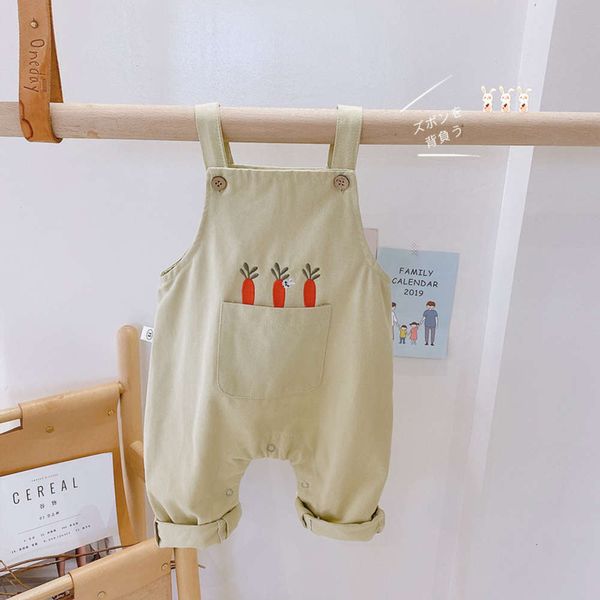 

baby cute carrot spring new carrying foreign style loose one-piece pants children's overalls, Blue