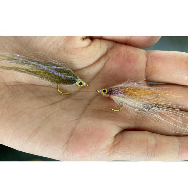 

tigofly 12 pcs brown olive uv polar fry slowly sinking salmon trout steelhead minnow fishing flie jllpus outbag2007