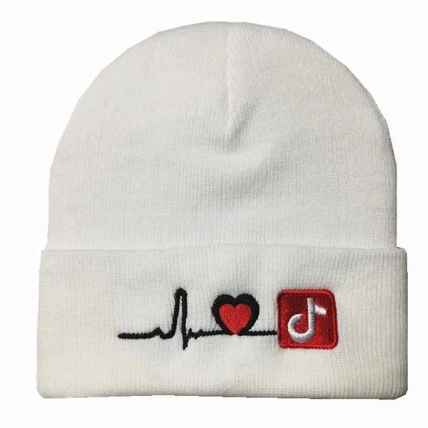 

tiktok winter autumn children's knitted hat boys grils fashion letters printed tik tok beanie skull caps outdoor warm cycling ski croch, Yellow