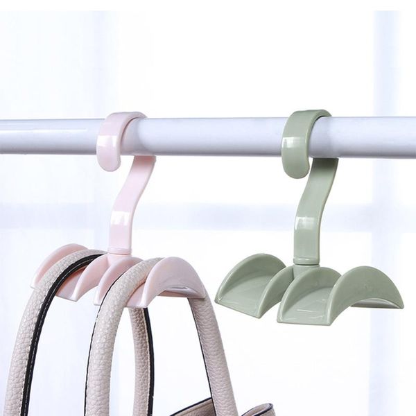 

hangers & racks rotating rod storage hanger handbag organizer scarf wardrobe clothes with double thickened hooks household js22