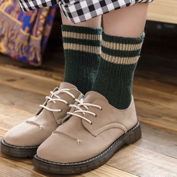 

autumn winter wool thickened leisure bars thick line pile middle, Black;white