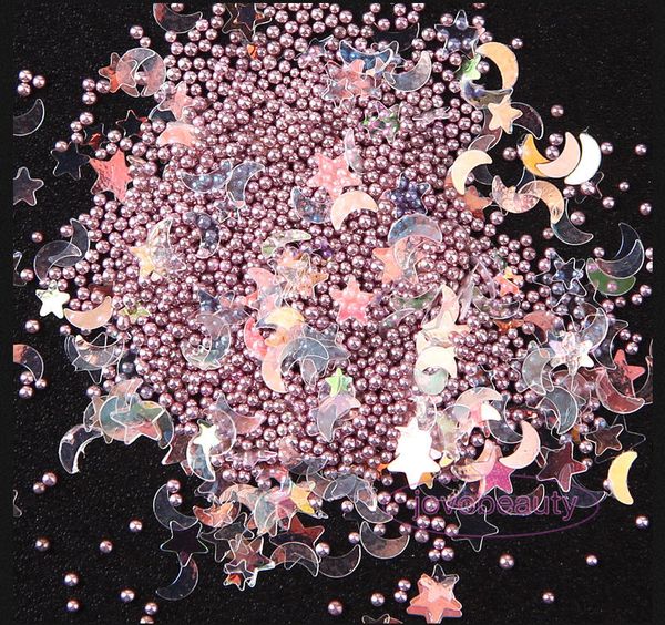 

vmae diy beautiful glitter powder stars moon flashes bead confetti mixed dots size for ornament crafts glitter flakes nail art shapes, Silver;gold