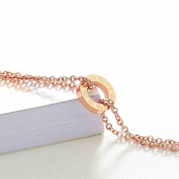 

hollow ring anklets for women copper plated rose gold digital anklet simple roman digital anklet cadena para tobillo oro yhlp#, Red;blue