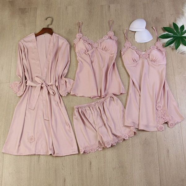 

spring pajamas robe comfortable split suspender pajama suit with chest pad four home, Black;red