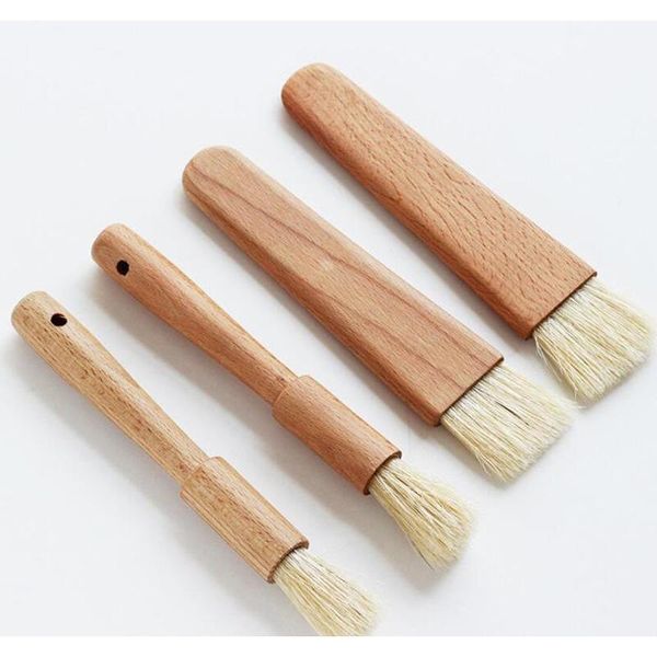 

barbecue oil brush with bristle natural beech wood handle flat pastry bbq baking household kitchen roast bas jllcea xmh_home