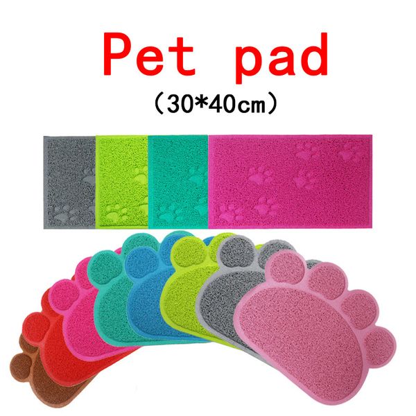 

pet dog mat pad paw pvc bed dish placements cat litter mat pet food water feed placement pets carpet pet accessories