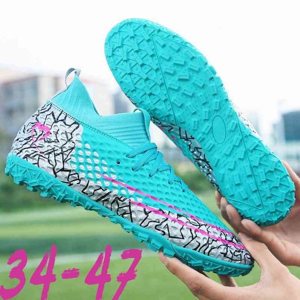

2021 new fashion high broken nail football shoes, Black