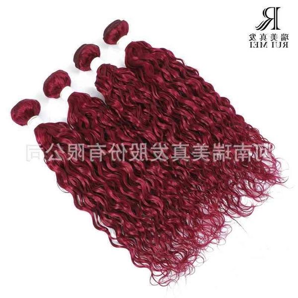 

water wave real xuchang hair curtain, Black