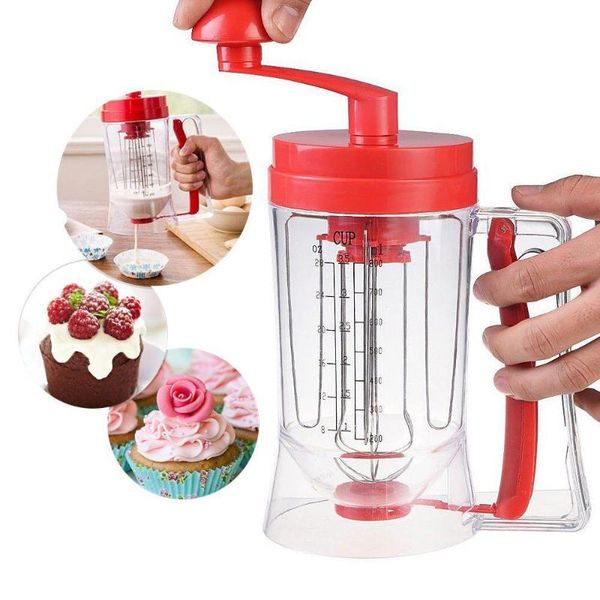 

baking & pastry tools manual pancake machine 800ml 26.7 oz cupcake funnel batter dispenser cream separator tool cake dough