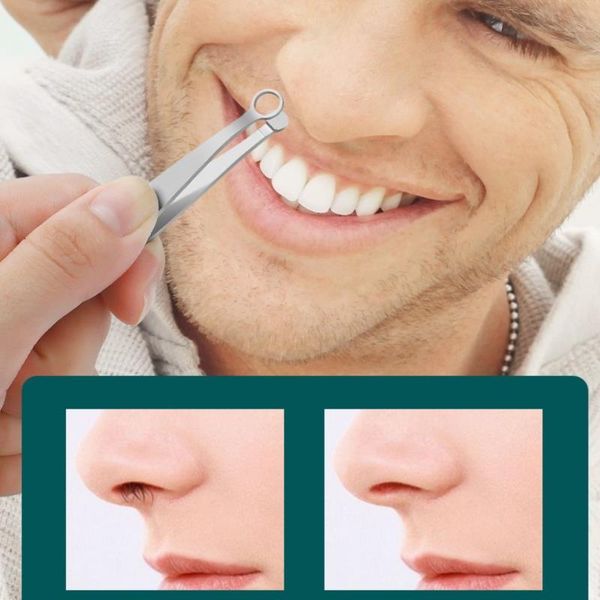 

electric nose & ear trimmers universal stainless steel hair trimming tweezers round tip eyebrow tweezer removal