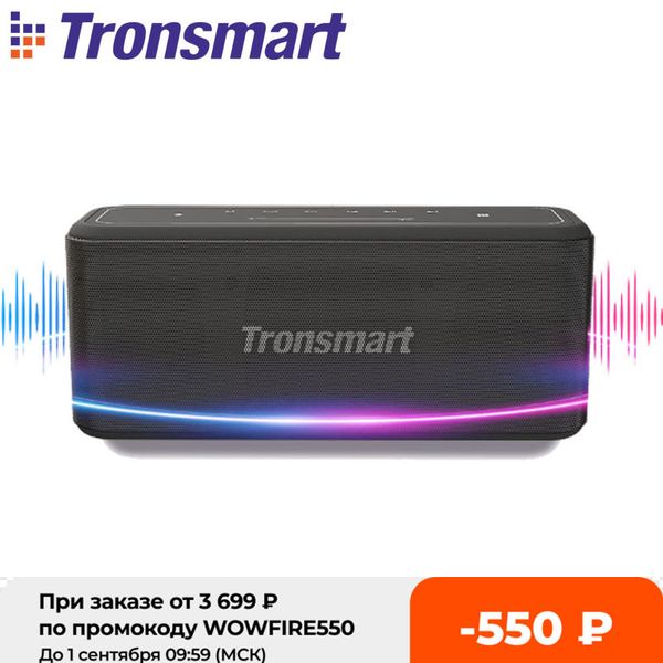 

tronsmart mega pro bluetooth speaker 60w portable speaker enhanced bass column with nfc ipx5 waterproof voice assistant