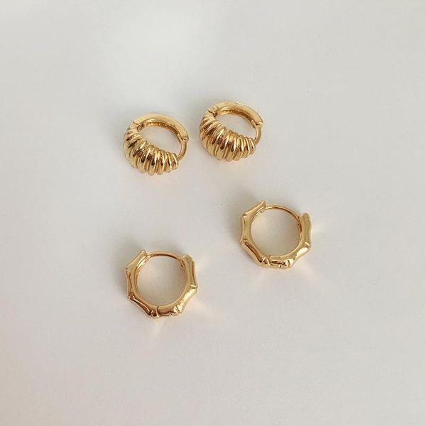 

hoop & huggie 2021 mini metal women's earrings fashion small, Golden;silver