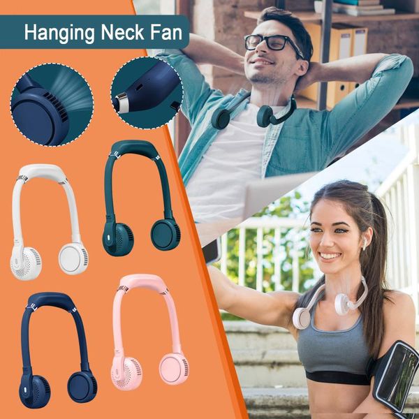 

electric fans portable hands-fan neckband hanging air conditioning usb rechargeable mini for outdoor ventilador portÃ¡til