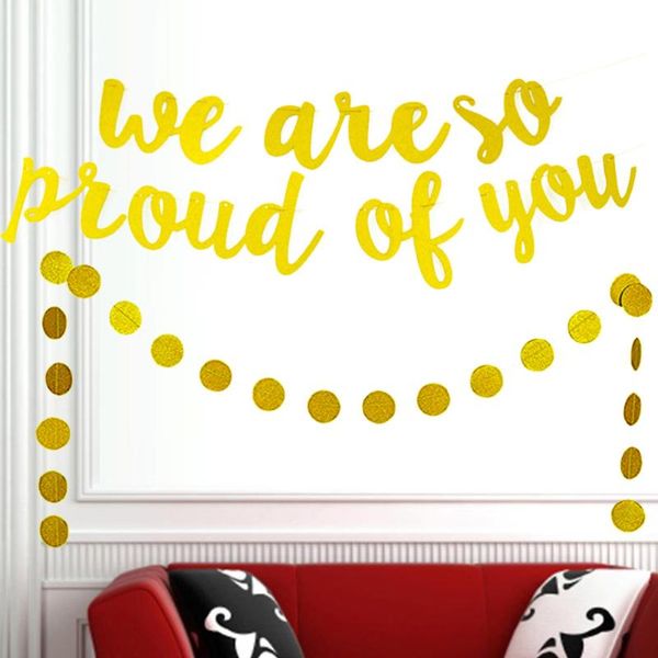 

party decoration 1pc we are so proud of you garland graduation flag ceremony banner for