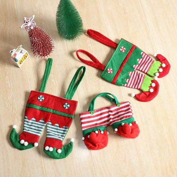 

christmas decorations gift holders stocking xmas tree filler sacks santa pants style bag