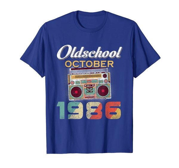 

made in october 1986 33rd awesome birthday t-shirt gifts, White;black