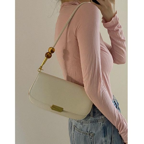 

soft pu leather women purple underarm bag retro solid color ladies baguette handbags fashion design girls small shoulder bags