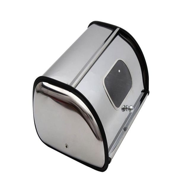 

storage bottles & jars stainless steel food holder protective container with lid bin for kitchen roll up bread box home counterrestauran