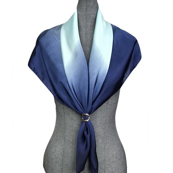 

90*90cm women square silk scarf wraps autumn winter sjaal luxury large chiffon scarves muslim head scarf, Silver