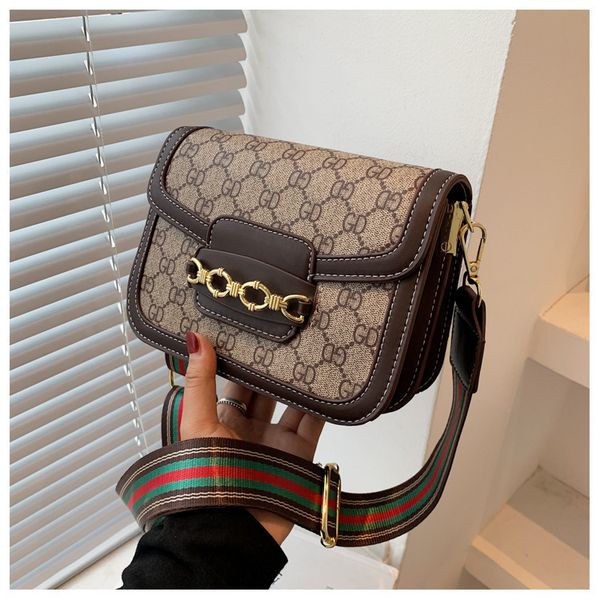 

designer bags xiaofang 2021 new contrast saddle texture single shoulder messenger bag student women's bag