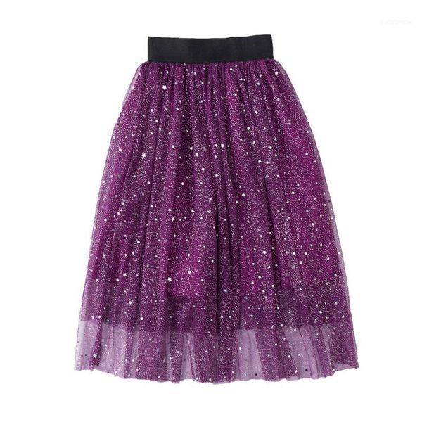 

skirts kids baby glitter tutu skirt for girl sequin tulle with lining girls sparkle pettiskirt tutus children chiffon long 2-12t1, Blue