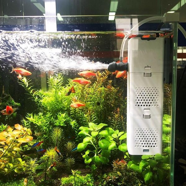 

6w/15w/23w aquarium filter water pump fish tank submersible air oxygen internal pump wave maker filtration quiet multifunctional