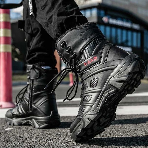 

men boots winter snow lace-up suede ankle sneakers non-slip shoes male vulcanized shoes 211216, Black