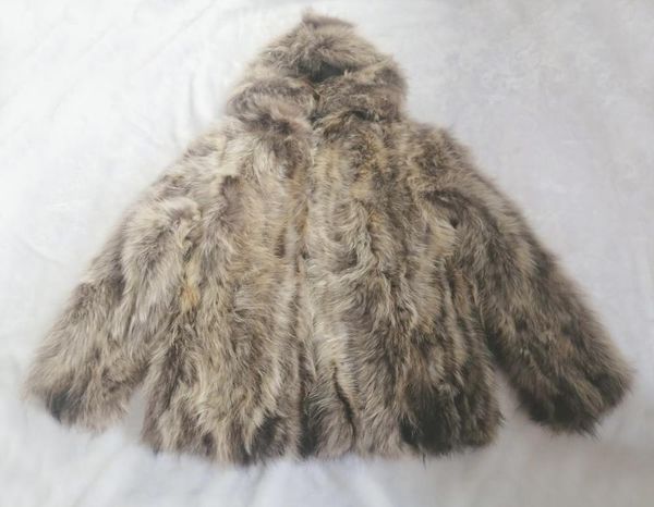 

men's leather & faux real genunie natural men raccoonfur coat with hood fashion warm winter jacket outwear custom any size, Black