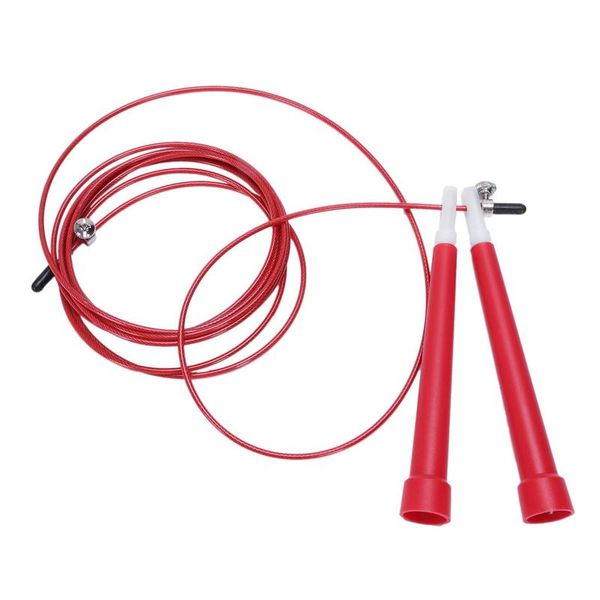 

jump ropes ad- steel wire skipping skip adjustable rope cross fit fitness equim pment exercise workout 3 meters-black