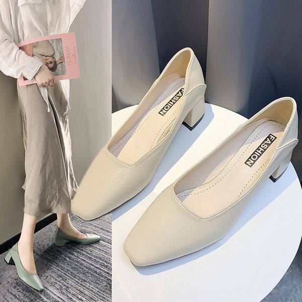 

lazy one foot pedals women's spring and new autumn fashion unique thick heels temperament lady shoes 8zuw, Black