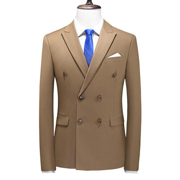 

men's suits & blazers brand clothing men double breasted business suit/male slim fit suit jackets/man leisure groom dress plus size s-6, White;black