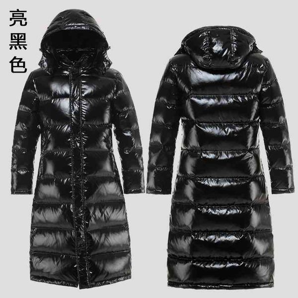 

ayunsue winter jacket men clothing hooded parkas man glossy men's down jackets thick parka warm clothes veste homme lxr955, Black