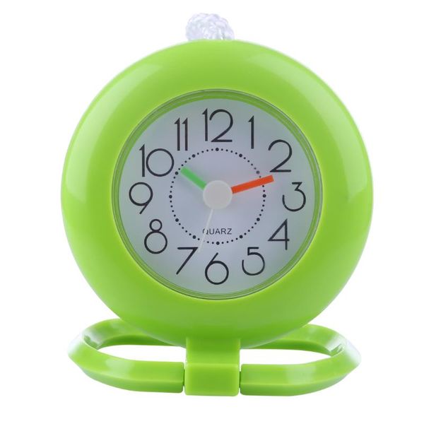 

wall clocks bathroom silent waterproof desk clock for home decor quartz modern design - green/white